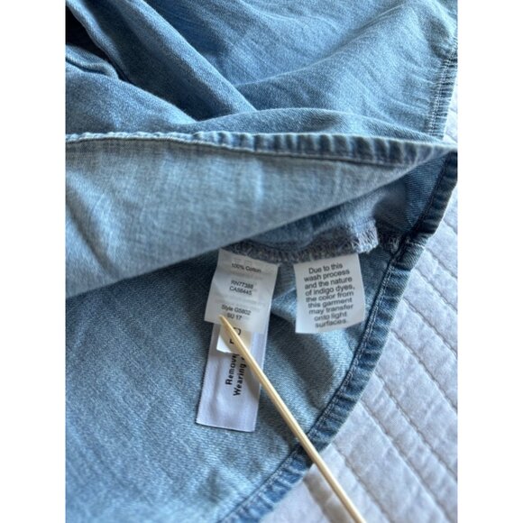 Madewell Blue Off-Shoulder Blouse - Picture 9 of 10